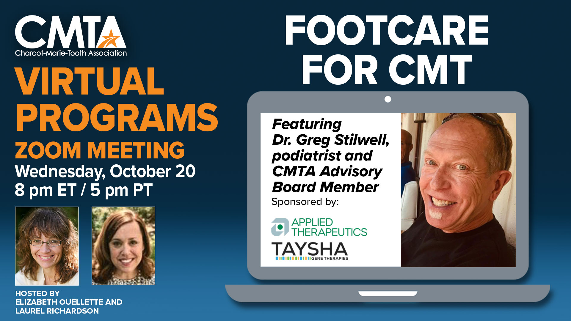 October Education Meeting (Virtual): CMT Footcare with Dr. Stilwell
