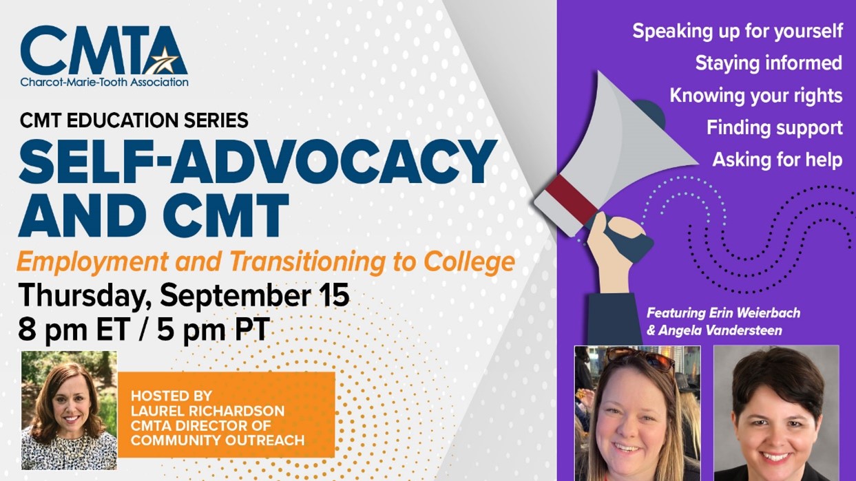 Education Meeting: Self-advocacy and CMT (Employment and Transitioning to College)