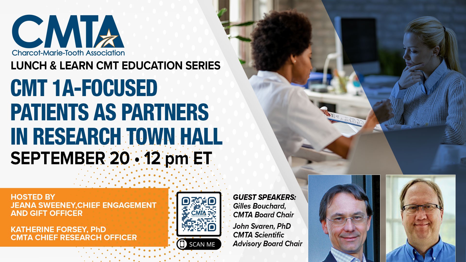 CMTA Lunch & Learn: CMT 1A-focused Patients as Partners in Research Town Hall